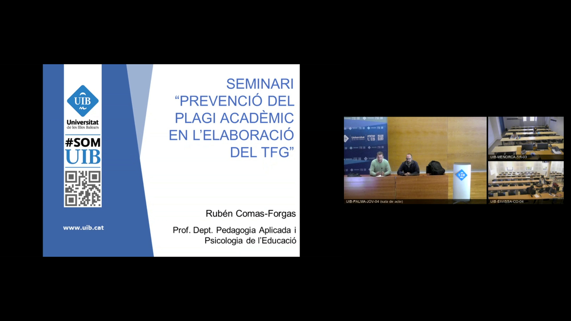 Seminari "Prevenció del PLagi Acadèmic en l'elaboració del TFG"