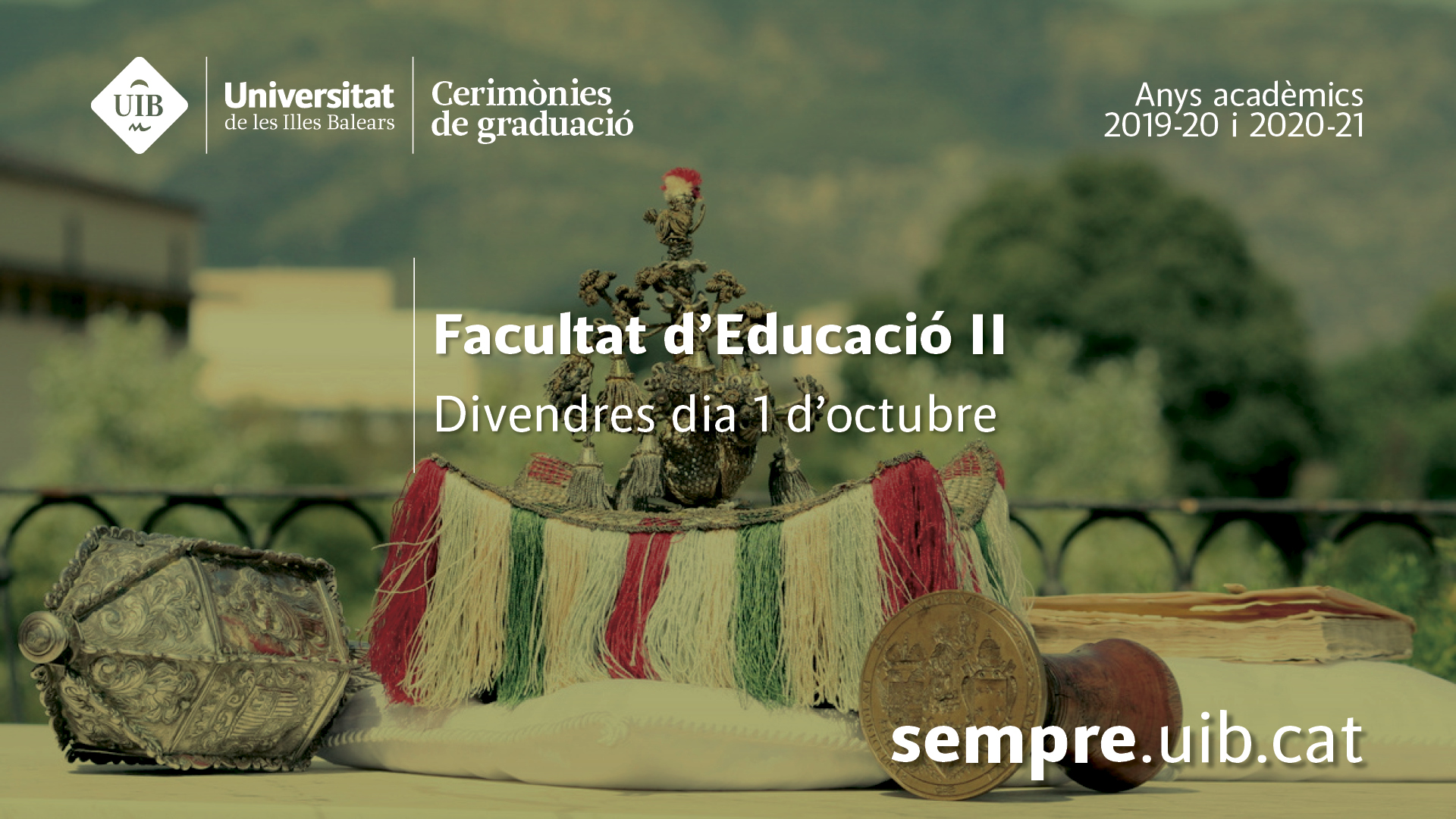 Cerimònia de graduació de la Facultat d'Educació II. Anys acadèmics 2019-20 i 2020-21