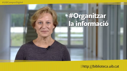 Servei de Biblioteca i Documentació.Organitzar la Informació