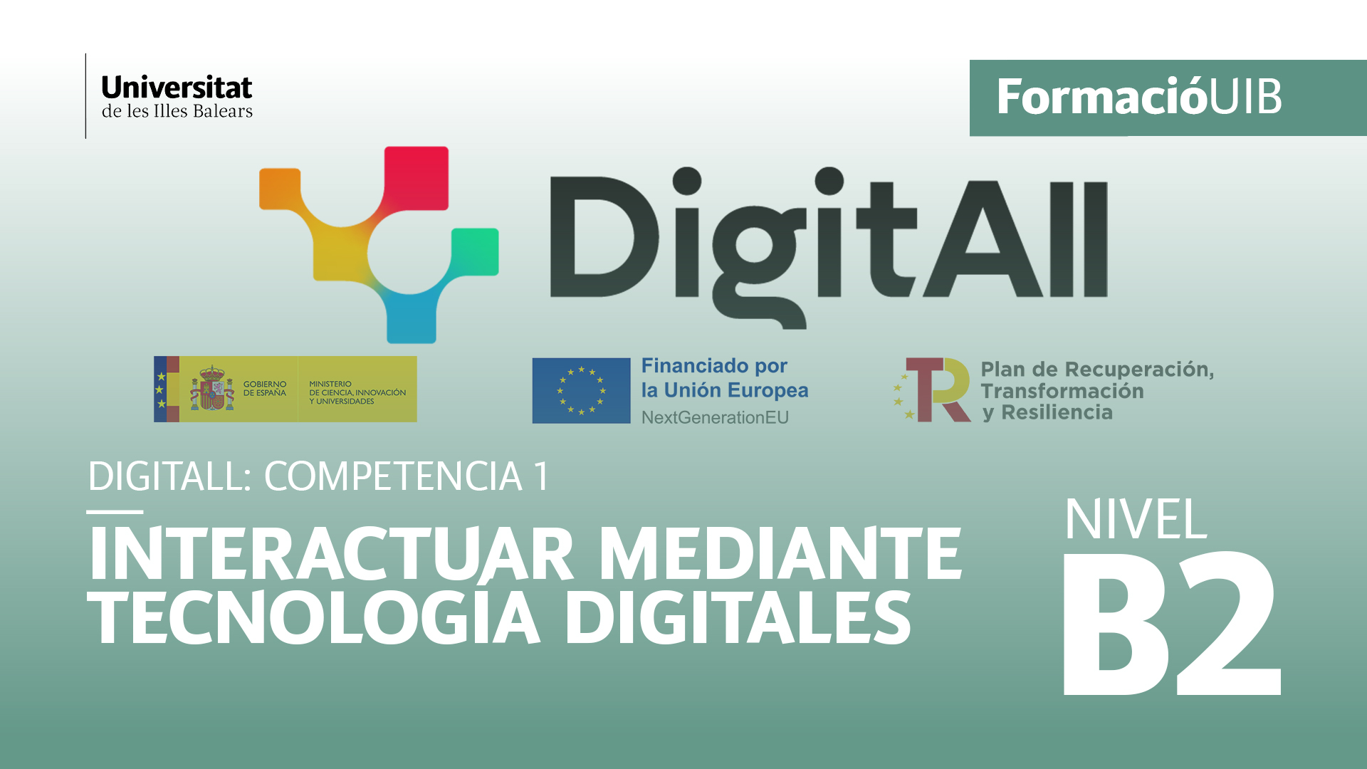 (Level B2) Introduction to interaction through digital technologies